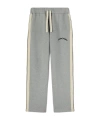 Palm Angels Curved Logo Printed Sweatpants In Gray