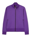 Palm Angels Track Jacket With Curved Logo On Back In Purple
