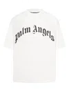 Palm Angels Regular Logo T-shirt Short Sleeves In White