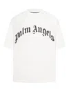 Palm Angels Regular Logo T-shirt Short Sleeves In White
