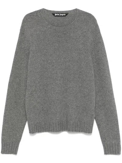 PALM ANGELS PALM ANGELS CURVED-LOGO SWEATER