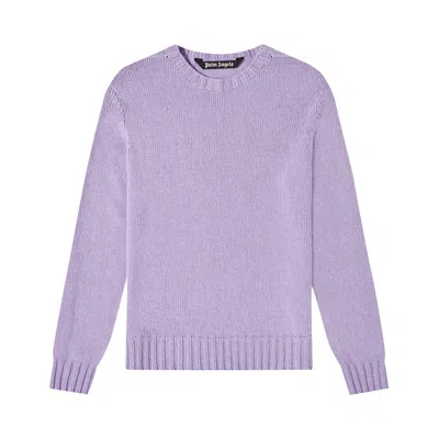 Pre-owned Palm Angels Curved Logo Sweater 'lilac/black' In Purple