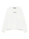 Palm Angels Relaxed Fit Knit Sweater With Bold Lettering In Negro
