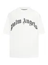 Palm Angels Regular Logo T-shirt Short Sleeves In White
