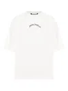 Palm Angels Relaxed-fit White T-shirt With Logo Print In White