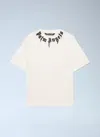 Palm Angels Neck Logo Printed T-shirt In White