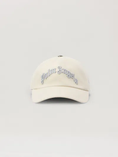 Palm Angels Curved Logo Tonal Cap In Neutral