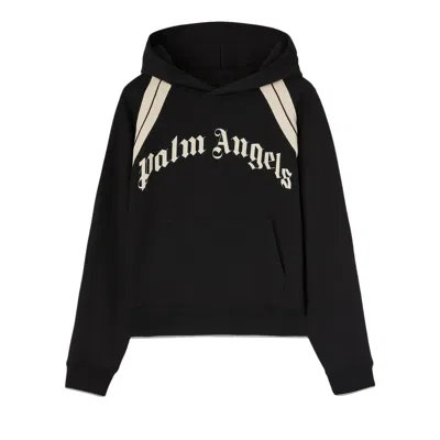 Pre-owned Palm Angels Curved Logo Track Hoodie 'black/ivory' | Men's Size S