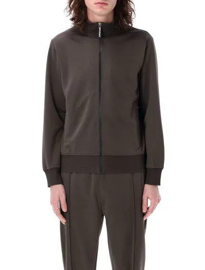 Palm Angels Man Sweatshirt Lead Size S Polyester In Brown