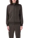 Palm Angels Curved Logo Track Jacket In Gray