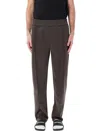Palm Angels Curved Logo Track Pants In Brown