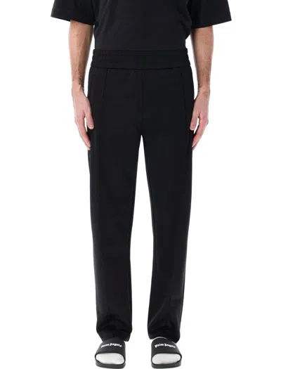 Palm Angels Curved Logo Track Pants In Black
