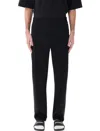 Palm Angels Back Curved Logo Track Pants In Black