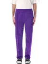 Palm Angels Logo Curved Back Track Pants In Purple
