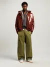 Palm Angels Curved Logo Bomber Jacket In Red