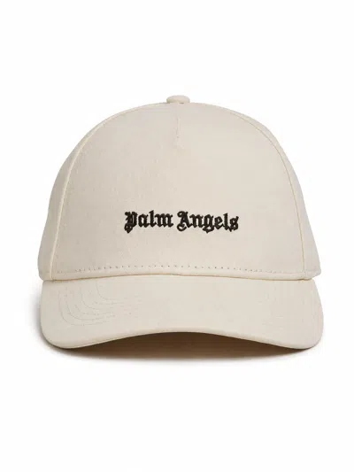 Palm Angels Curved Logo Visor Cap In Neutral