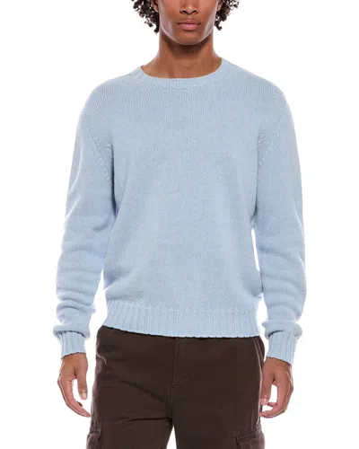 Palm Angels Curved Logo Wool-blend Crewneck Sweater In Multi