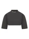 Palm Angels Curved Mini T-shirt In Black