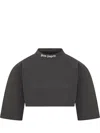 Palm Angels Curved Mini T-shirt In Black