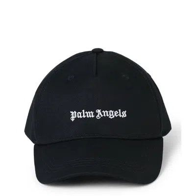 Palm Angels Curved Peak Cotton Cap In Black