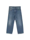 Palm Angels Curved Stone Reg.den.pants In Blue