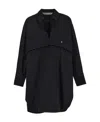 Palm Angels Buttons Detail Shirt Dress In Black