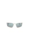 Palm Angels Sutter Rectangle-frame Sunglasses In Gray