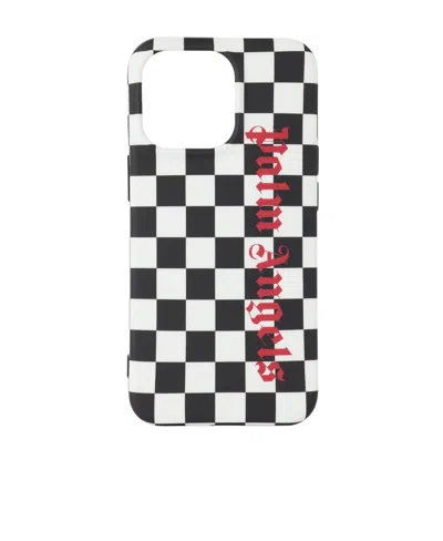 Palm Angels Damier Iphone 13 Mobile Phone Case In Black