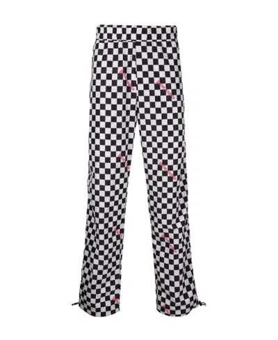 Palm Angels Damier-print Track Pants In Black