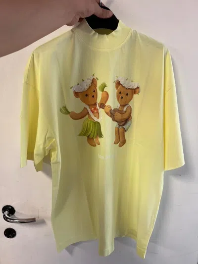 Palm Angels Dancing Bear Printed T-shirt In Nude