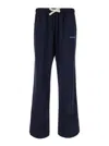 Palm Angels Logo Drawstring Track Pants In Dark Blue