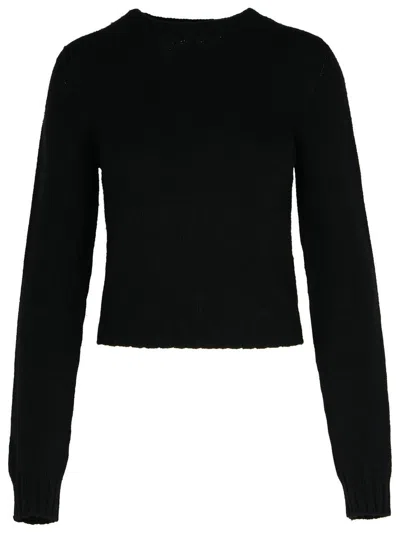 PALM ANGELS PALM ANGELS DARK GREY MERINO WOOL BLEND SWEATER