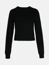 Palm Angels Dark Grey Merino Wool Blend Sweater In Black