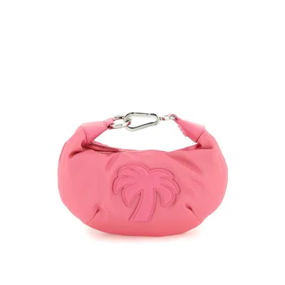 Palm Angels Dark Pink Fabric Big Palm Handbag