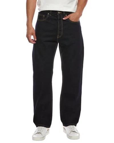 Palm Angels Dark Wash Straight Jean In Black