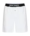Palm Angels Debossed-logo Track Shorts In White