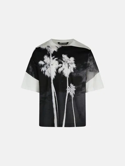 Palm Angels 'dec. Palm Culture' White Cotton T-shirt