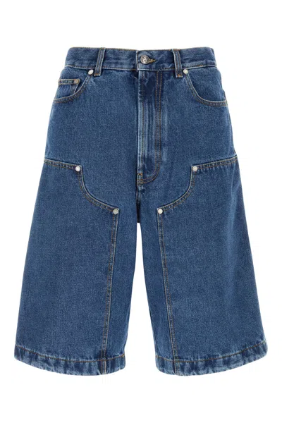 PALM ANGELS DENIM BERMUDA SHORTS