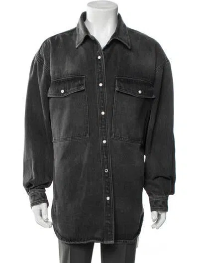 Pre-owned Palm Angels Denim Jacket In Gray