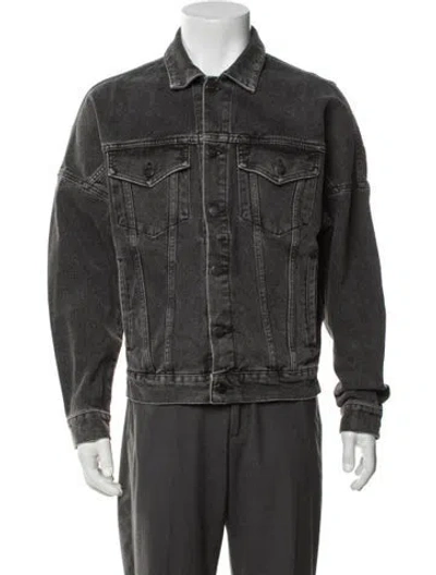 Pre-owned Palm Angels Denim Jacket In Grey