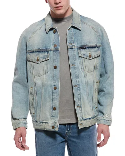 Palm Angels Denim Jacket In Transparent