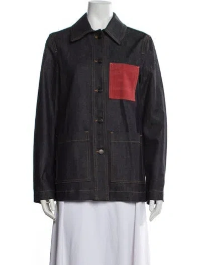 Pre-owned Palm Angels Denim Jacket In Multicolor