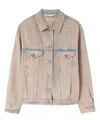 Palm Angels Overdye-wash Denim Jacket In Pink