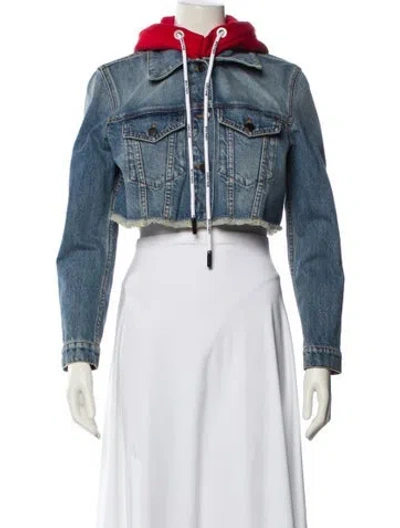 Pre-owned Palm Angels Denim Jacket W/ Tags In Blue