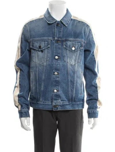 Pre-owned Palm Angels Denim Jacket W/ Tags In Blue