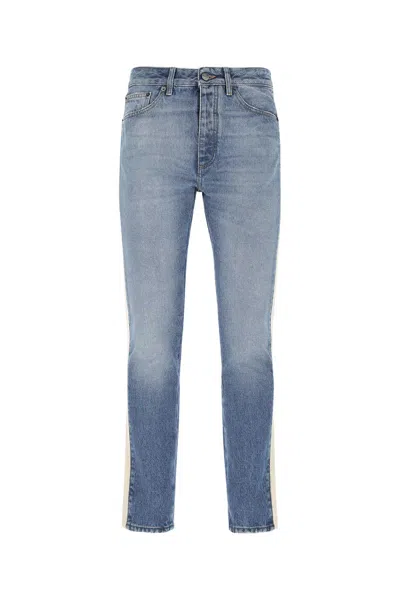 Palm Angels Denim Jeans In Blue