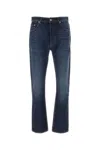 Palm Angels Belt Loops Faded Denim Trousers In Blue
