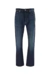 Palm Angels Belt Loops Faded Denim Trousers In Blue