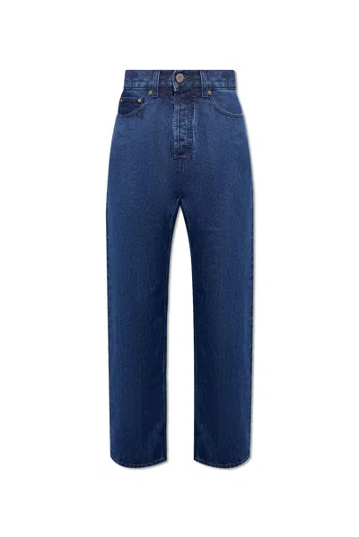 Palm Angels Denim Jeans In Indigo Blu