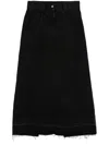 Palm Angels Denim Maxi Skirt In Black